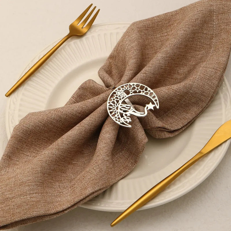 Alloy moon design napkin ring kitchen napkin holder