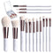 Portable Makeup Brush Set - 14 Pcs with Mirror