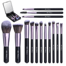 Portable Makeup Brush Set - 14 Pcs with Mirror