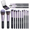 Portable Makeup Brush Set - 14 Pcs with Mirror