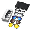 Premium Multifunctional Magnetic Polarized Sunglasses Set - 5-Piece Magnetic Sunglasses