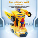 Electric Stunt Transforming Robot Car with Music and Lights: All-Directional Driving Toy for Kids