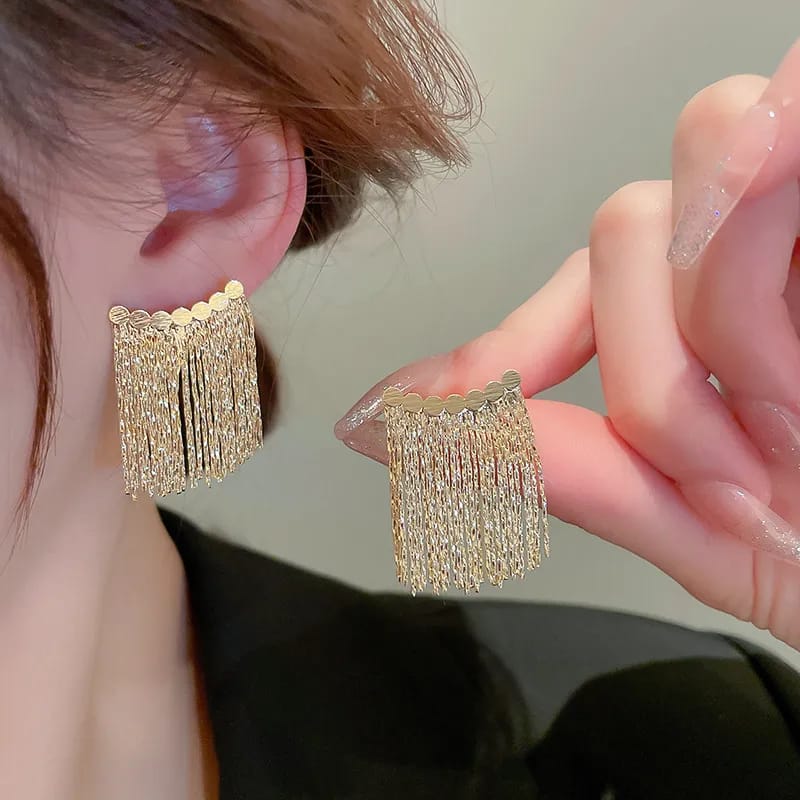 🔥Luxurious Long Tassel Earrings: Embrace the Internet Celebrity Style🔥