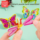 (100PCS)3D Fun Insects Stereo Puzzle Kids DIY Toys Kids Puzzle Cards