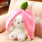 Children's Soothing Toy Pillow Strawberry Rabbit Plush Toy