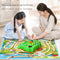 Children's tortoise and hare cross-country race interactive tabletop game