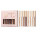 Nature's Nude Palette: Matte Mist-Finish Liquid Eyeshadow Duo Set in Earth Tones