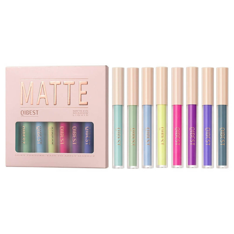 Nature's Nude Palette: Matte Mist-Finish Liquid Eyeshadow Duo Set in Earth Tones