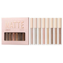 Nature's Nude Palette: Matte Mist-Finish Liquid Eyeshadow Duo Set in Earth Tones