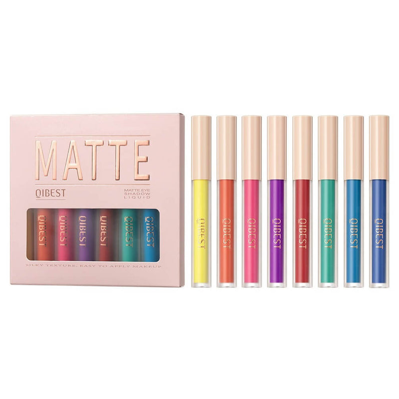 Nature's Nude Palette: Matte Mist-Finish Liquid Eyeshadow Duo Set in Earth Tones