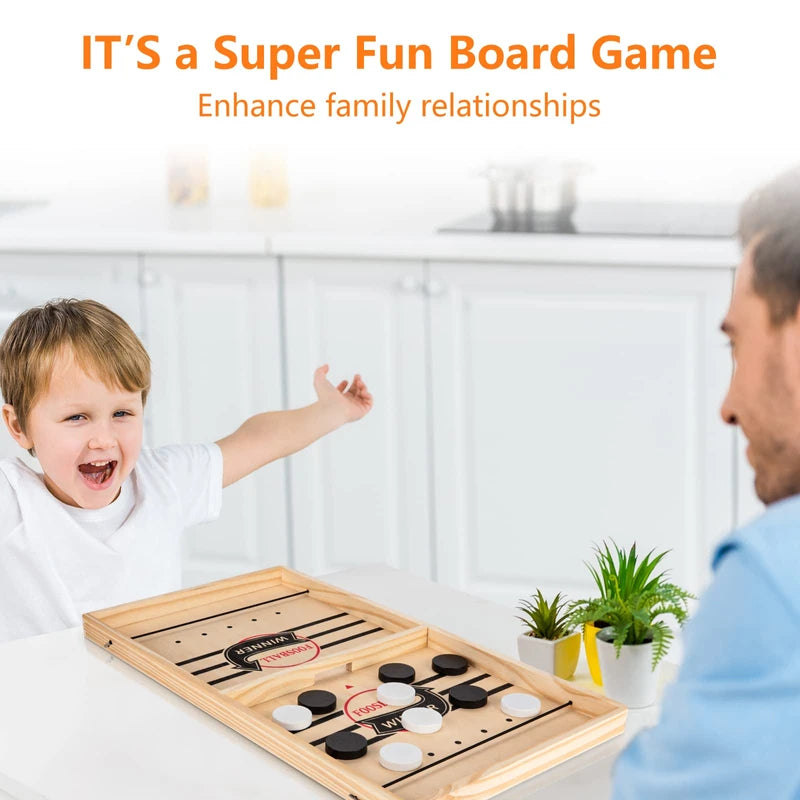 Best Interactive Game Ever - Fast Sling Puck Game - Gift For Family, Friends, Children