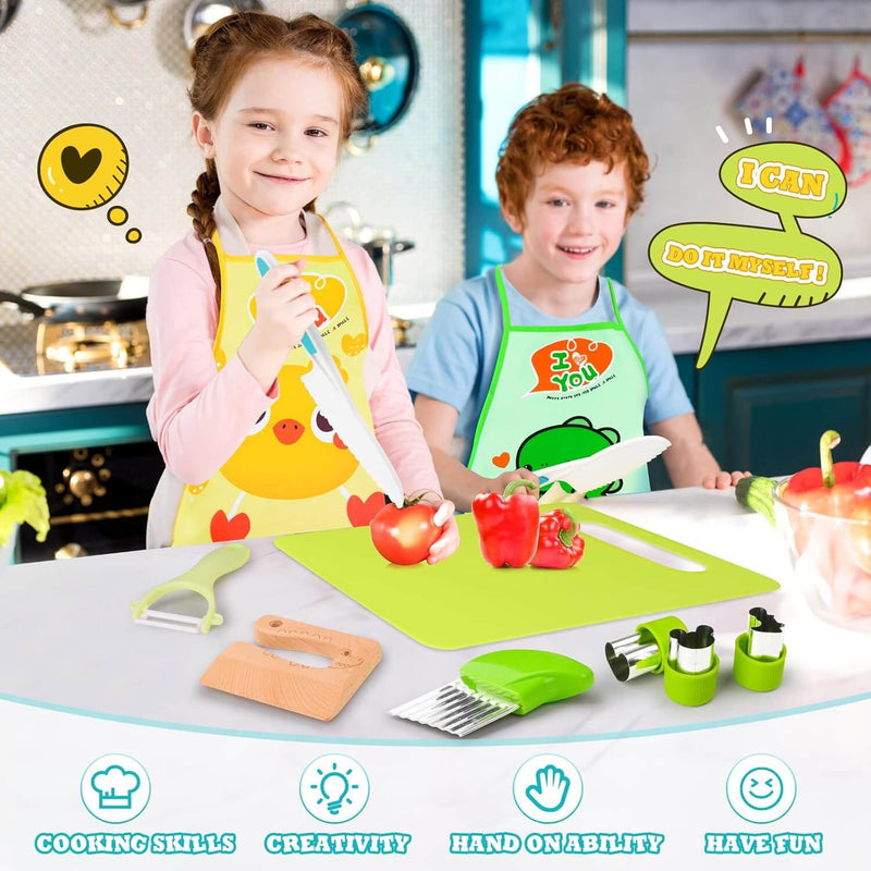 13-Piece Kid-Safe Cooking Knife Set – Fun & Safe Kitchen Tools for Young Chefs