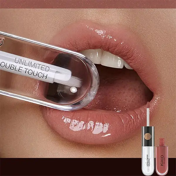 Double-end Lip Glaze Long Lasting Waterproof Lip Gloss Non-Stick Cup No-fading Lipstick