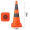 Improve Traffic Safety! Set of 2, 28-Inch Collapsible Reflective Traffic Safety Cones - Orange Cones with Reflective Collars, Ideal for Parking Lots, Driveways, Driver Training, and More.