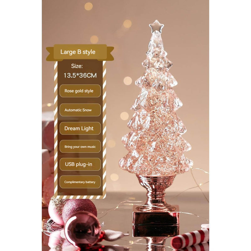 2023 new desktop mini light up christmas tree ambient decoration lights