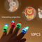 20PCS Cartoon pattern children's finger projection lamp light-emitting toys