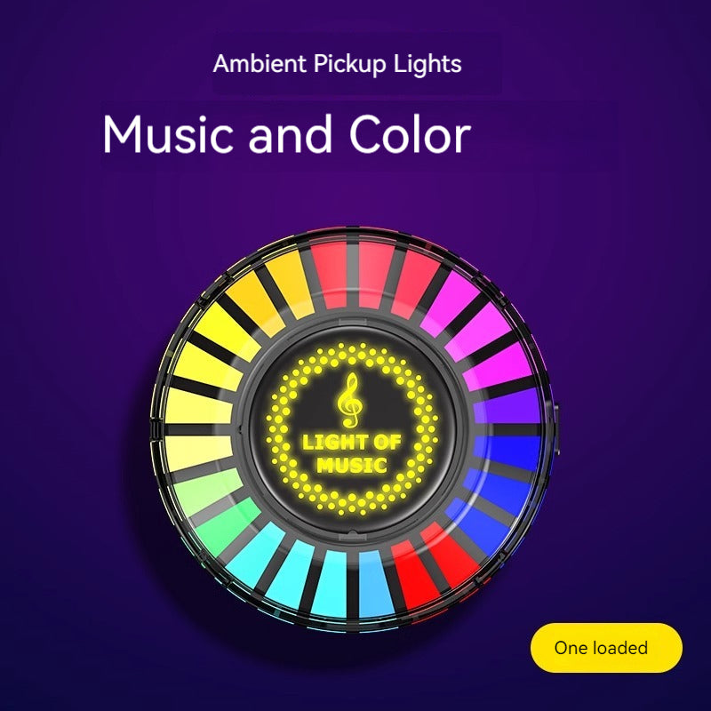 RGB Ambient Light, Sound Control, Pickup Light, Gaming Room Computer Desktop, Rhythm Light, Car, 3D, Music, Colorful Rhythms - 1 Piece