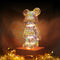 LED3D glass 8-color fireworks table lamp romantic and warm bear night light USB dreamy atmosphere bedside lamp