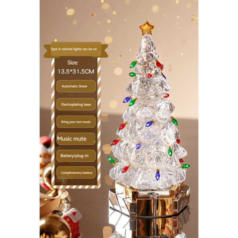 2023 new desktop mini light up christmas tree ambient decoration lights