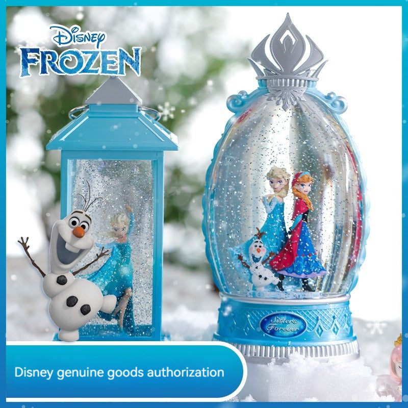 Princess Elsa Music Box Crystal Ball Music Box Disney Genuine Wind Lantern Frozen Snow Birthday Gift