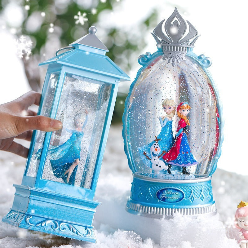 Princess Elsa Music Box Crystal Ball Music Box Disney Genuine Wind Lantern Frozen Snow Birthday Gift