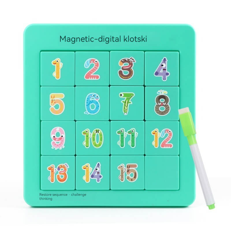 Number slide puzzle toy - children's educational game, exercise intelligence and enhance creativity