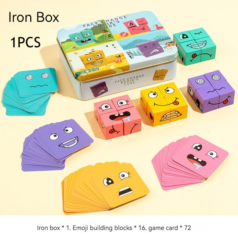 Creative Toy for Cultivating Logical Thinking and Brain Training - Expression Puzzle Blocks, Suitable for Children aged 3 and above.